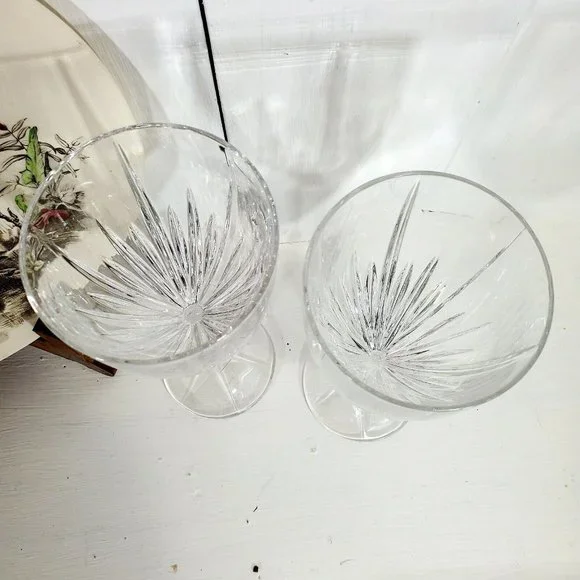 Pair Mikasa Icicles Water Goblet & Ice Tea Glass mixed set - Picture 2 of 8